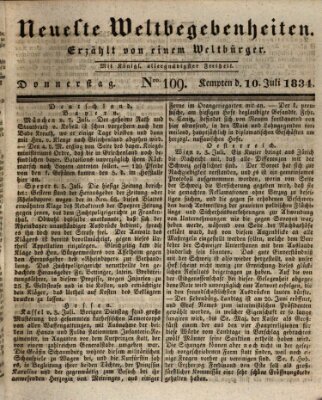 Neueste Weltbegebenheiten (Kemptner Zeitung) Donnerstag 10. Juli 1834