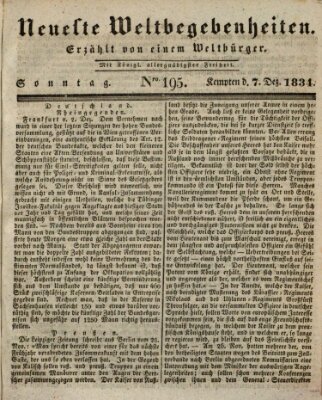 Neueste Weltbegebenheiten (Kemptner Zeitung) Sonntag 7. Dezember 1834