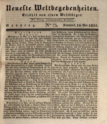 Neueste Weltbegebenheiten (Kemptner Zeitung) Sonntag 10. Mai 1835