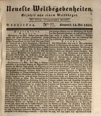 Neueste Weltbegebenheiten (Kemptner Zeitung) Donnerstag 14. Mai 1835