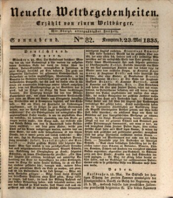 Neueste Weltbegebenheiten (Kemptner Zeitung) Samstag 23. Mai 1835