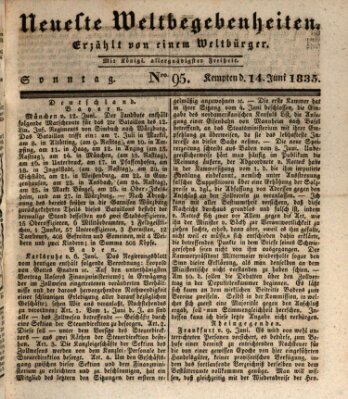 Neueste Weltbegebenheiten (Kemptner Zeitung) Sonntag 14. Juni 1835