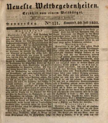 Neueste Weltbegebenheiten (Kemptner Zeitung) Donnerstag 30. Juli 1835