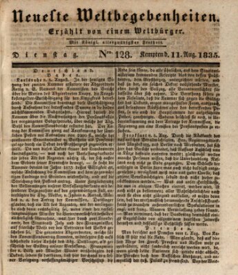 Neueste Weltbegebenheiten (Kemptner Zeitung) Dienstag 11. August 1835