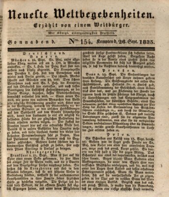 Neueste Weltbegebenheiten (Kemptner Zeitung) Samstag 26. September 1835