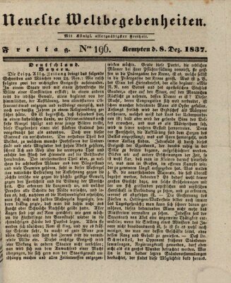 Neueste Weltbegebenheiten (Kemptner Zeitung) Freitag 8. Dezember 1837