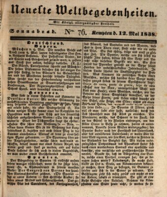 Neueste Weltbegebenheiten (Kemptner Zeitung) Samstag 12. Mai 1838