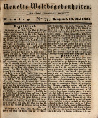 Neueste Weltbegebenheiten (Kemptner Zeitung) Montag 14. Mai 1838