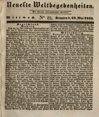 Neueste Weltbegebenheiten (Kemptner Zeitung) Mittwoch 23. Mai 1838