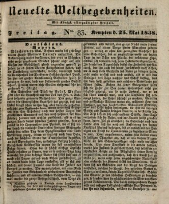 Neueste Weltbegebenheiten (Kemptner Zeitung) Freitag 25. Mai 1838