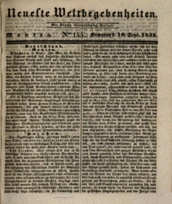 Neueste Weltbegebenheiten (Kemptner Zeitung) Montag 10. September 1838