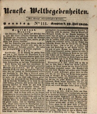 Neueste Weltbegebenheiten (Kemptner Zeitung) Sonntag 12. Juli 1840