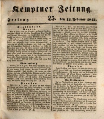 Kemptner Zeitung Freitag 12. Februar 1841