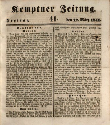 Kemptner Zeitung Freitag 12. März 1841