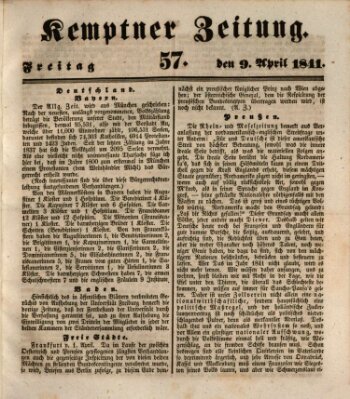 Kemptner Zeitung Freitag 9. April 1841