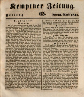 Kemptner Zeitung Freitag 23. April 1841