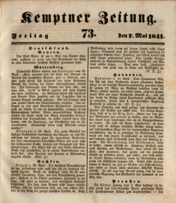 Kemptner Zeitung Freitag 7. Mai 1841