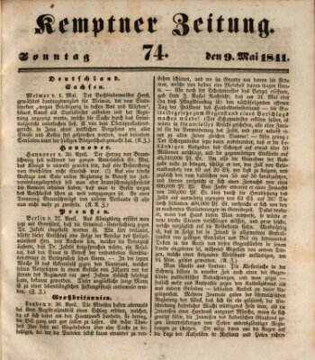 Kemptner Zeitung Sonntag 9. Mai 1841