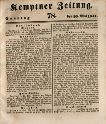 Kemptner Zeitung Sonntag 16. Mai 1841