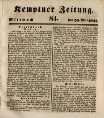 Kemptner Zeitung Mittwoch 26. Mai 1841