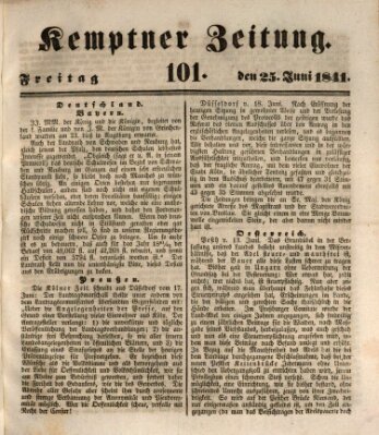 Kemptner Zeitung Freitag 25. Juni 1841