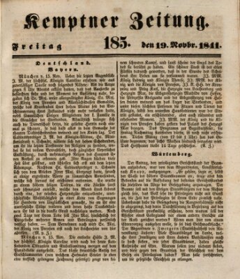 Kemptner Zeitung Freitag 19. November 1841