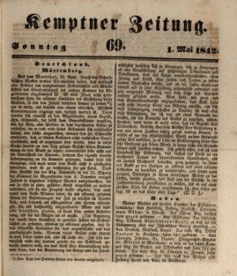 Kemptner Zeitung Sonntag 1. Mai 1842