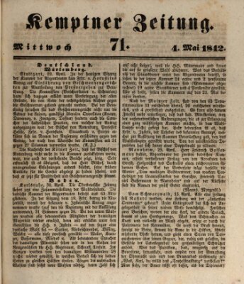 Kemptner Zeitung Mittwoch 4. Mai 1842