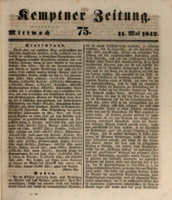 Kemptner Zeitung Mittwoch 11. Mai 1842