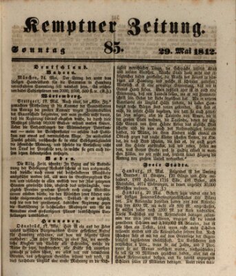 Kemptner Zeitung Sonntag 29. Mai 1842