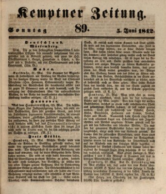 Kemptner Zeitung Sonntag 5. Juni 1842