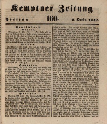 Kemptner Zeitung Freitag 7. Oktober 1842