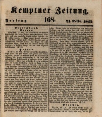 Kemptner Zeitung Freitag 21. Oktober 1842