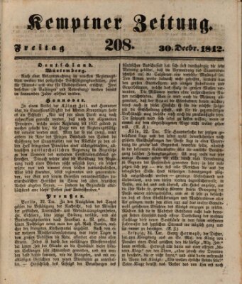 Kemptner Zeitung Freitag 30. Dezember 1842