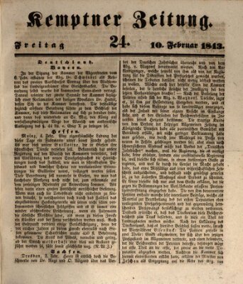 Kemptner Zeitung Freitag 10. Februar 1843