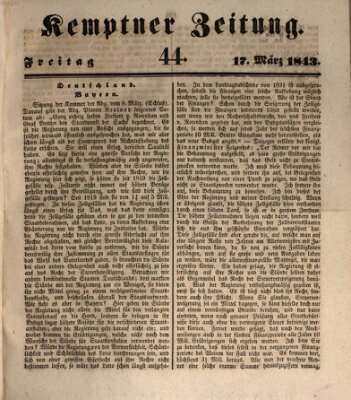 Kemptner Zeitung Freitag 17. März 1843