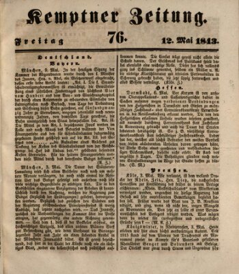 Kemptner Zeitung Freitag 12. Mai 1843