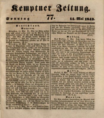 Kemptner Zeitung Sonntag 14. Mai 1843