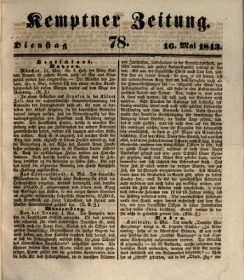 Kemptner Zeitung Dienstag 16. Mai 1843