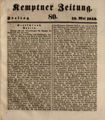 Kemptner Zeitung Freitag 19. Mai 1843