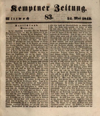 Kemptner Zeitung Mittwoch 24. Mai 1843