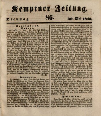 Kemptner Zeitung Dienstag 30. Mai 1843