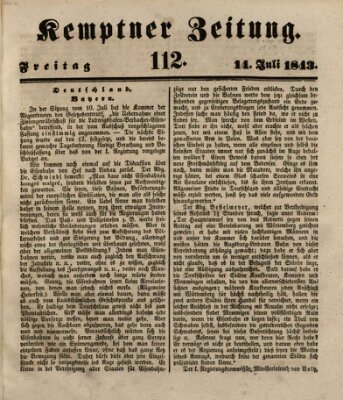 Kemptner Zeitung Freitag 14. Juli 1843