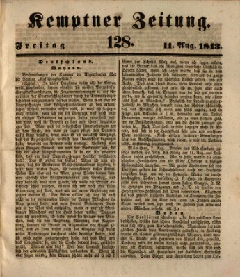 Kemptner Zeitung Freitag 11. August 1843