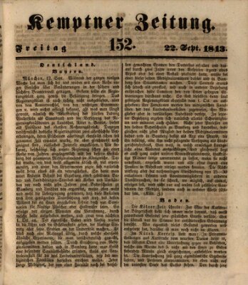 Kemptner Zeitung Freitag 22. September 1843