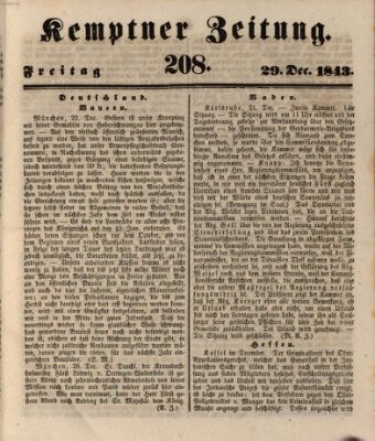 Kemptner Zeitung Freitag 29. Dezember 1843