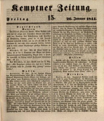 Kemptner Zeitung Freitag 26. Januar 1844