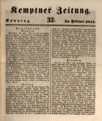 Kemptner Zeitung Sonntag 25. Februar 1844