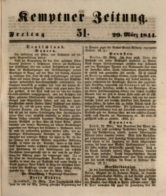 Kemptner Zeitung Freitag 29. März 1844