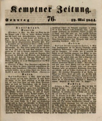 Kemptner Zeitung Sonntag 12. Mai 1844